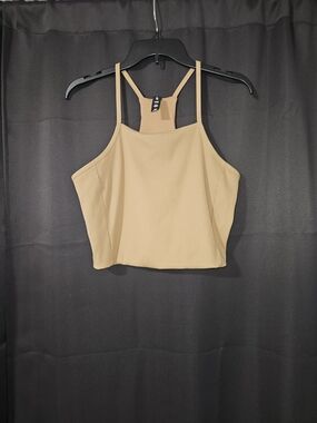 The North Face Women's Ribbed Crop Tank in Tan